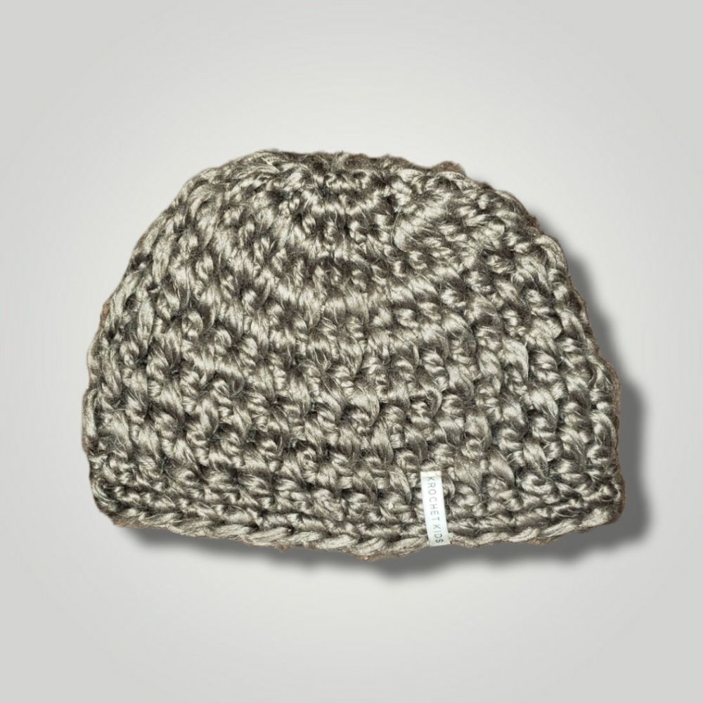 Handmade kids crochet thick yarn beanie winter hat